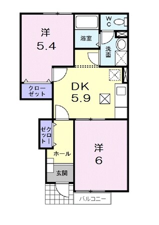 メイプルリーフⅠの物件間取画像